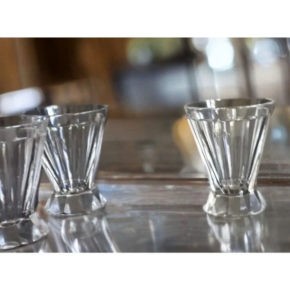 Val St Lambert Hafnia Cordial Liqueur Cocktail Glasses Set of 5 Mint 3.5
